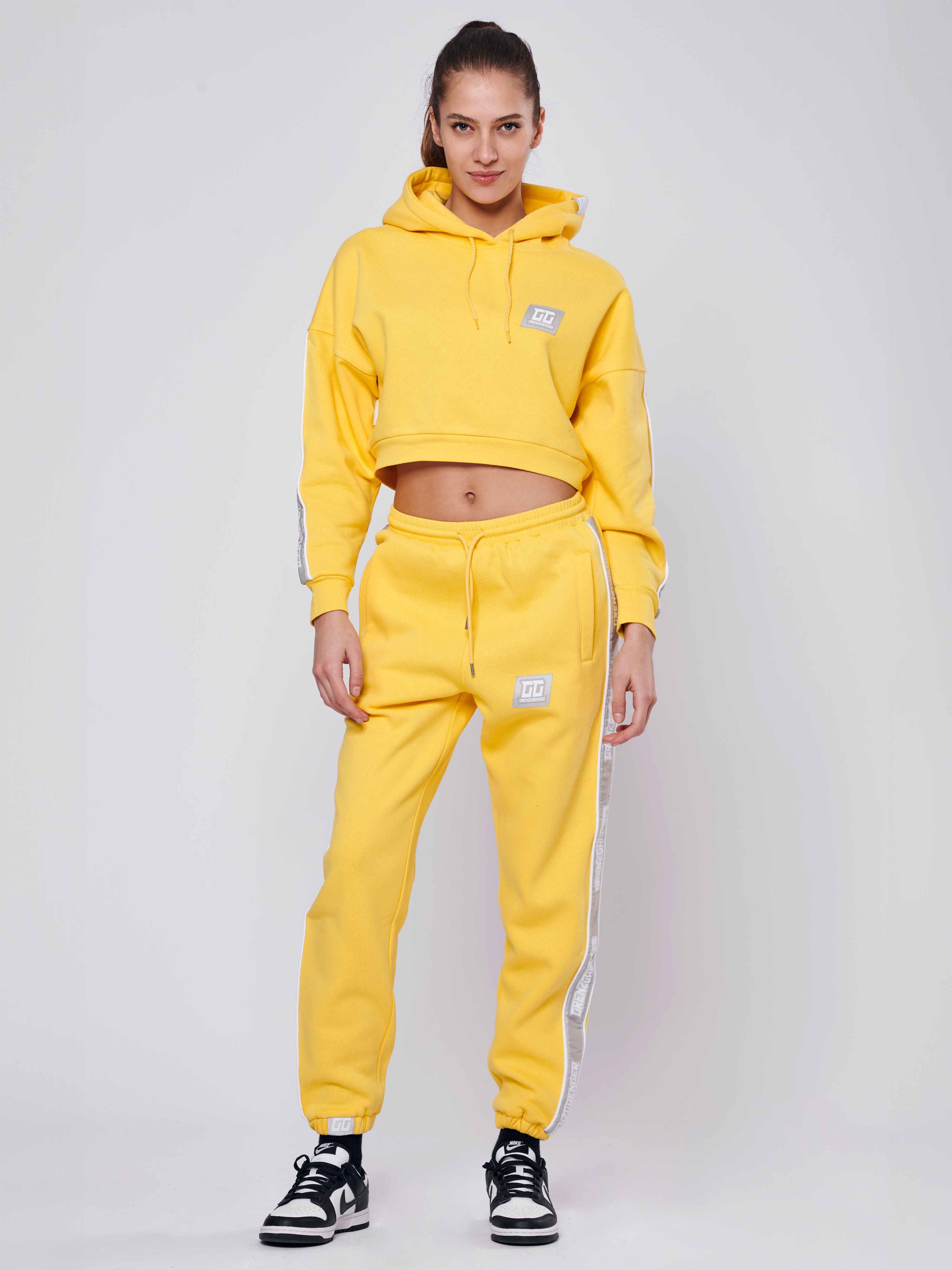 Sports Hoodie Women Yellow - Image 3